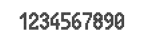 7×13数字点阵字体 ddN713BA0022