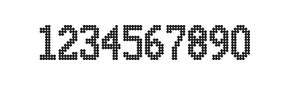 7×13数字点阵字体 ddN713BA0023