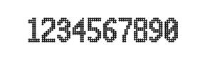 7×13数字点阵字体 ddN713BA0026