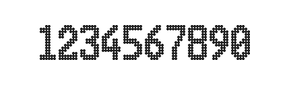 7×13数字点阵字体 ddN713BA0028