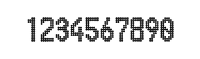 7×13数字点阵字体 ddN713BA0030