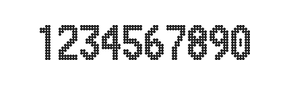 7×13数字点阵字体 ddN713BA0031