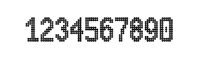 7×13数字点阵字体 ddN713BA0034