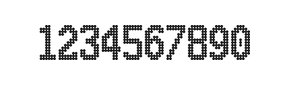 7×13数字点阵字体 ddN713BA0040