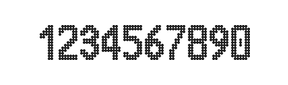 7×13数字点阵字体 ddN713BA0042
