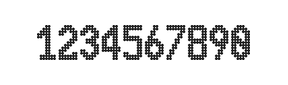 7×13数字点阵字体 ddN713BA0044