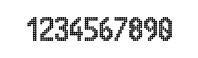 7×13数字点阵字体 ddN713BA0047
