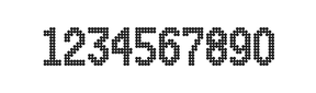 7×13数字点阵字体 ddN713BA0050