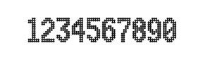 7×13数字点阵字体 ddN713BA0052