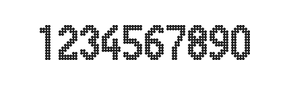 7×13数字点阵字体 ddN713BA0053
