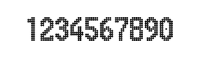 7×13数字点阵字体 ddN713BA0054