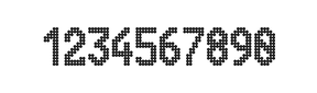 7×13数字点阵字体 ddN713BA0055
