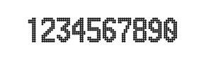 7×13数字点阵字体 ddN713BA0056
