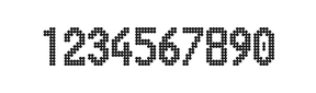 7×13数字点阵字体 ddN713BA0058
