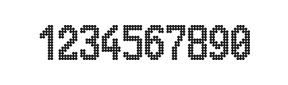 7×13数字点阵字体 ddN713BA0061