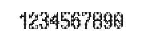 7×13数字点阵字体 ddN713BA0065