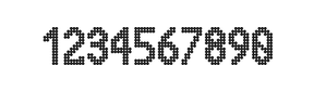 7×13数字点阵字体 ddN713BA0066