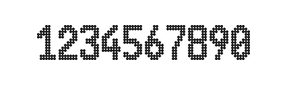 7×13数字点阵字体 ddN713BA0067