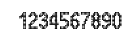 7×13数字点阵字体 ddN713BA0068