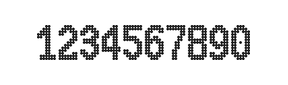 7×13数字点阵字体 ddN713BA0071