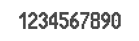 7×13数字点阵字体 ddN713BA0076