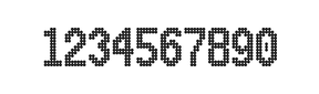 7×13数字点阵字体 ddN713BA0085