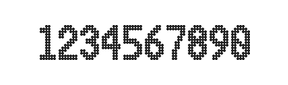7×13数字点阵字体 ddN713BA0087