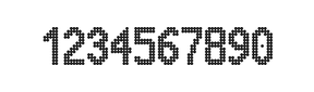 7×13数字点阵字体 ddN713BA0088