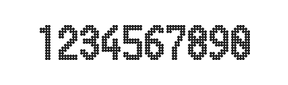 7×13数字点阵字体 ddN713BA0091