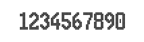 7×13数字点阵字体 ddN713BA0095
