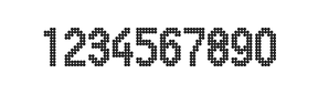 7×13数字点阵字体 ddN713BA0098