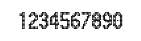 7×13数字点阵字体 ddN713BA0099
