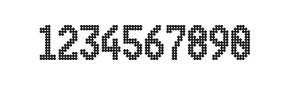7×13数字点阵字体 ddN713BA0100