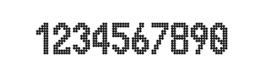 7×13数字点阵字体 ddN713BA0103