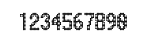 7×13数字点阵字体 ddN713BA0109