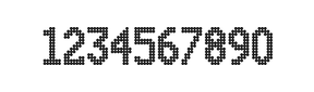 7×13数字点阵字体 ddN713BA0117