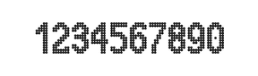 7×13数字点阵字体 ddN713BA0119