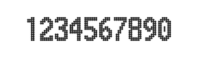 7×13数字点阵字体 ddN713BA0121