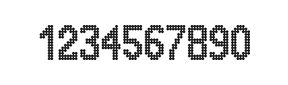 7×13数字点阵字体 ddN713BA0125