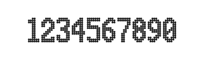 7×13数字点阵字体 ddN713BA0129