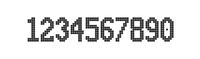 7×13数字点阵字体 ddN713BA0135