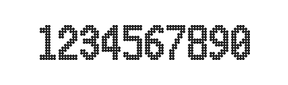 7×13数字点阵字体 ddN713BA0139