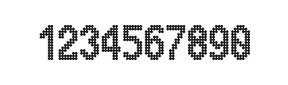 7×13数字点阵字体 ddN713BA0140
