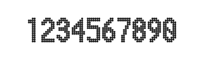 7×13数字点阵字体 ddN713BA0141