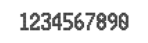 7×13数字点阵字体 ddN713BA0147