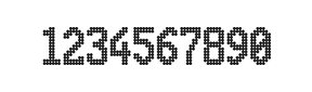 7×13数字点阵字体 ddN713BA0148