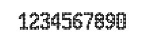 7×13数字点阵字体 ddN713BA0151