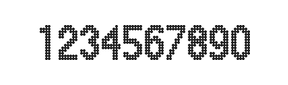 7×13数字点阵字体 ddN713BA0152