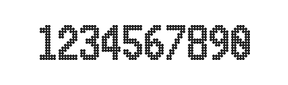 7×13数字点阵字体 ddN713BA0155