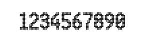 7×13数字点阵字体 ddN713BA0162
